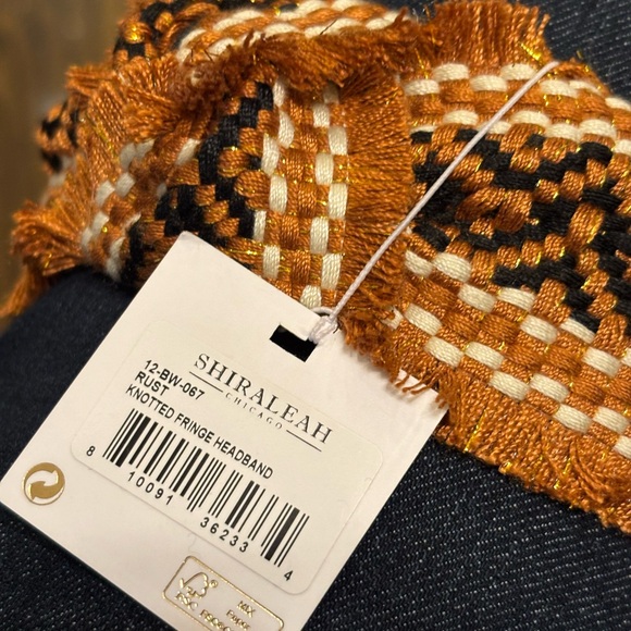 ❤️Shiraleah Rust and White Fringed Headband - Picture 3 of 6